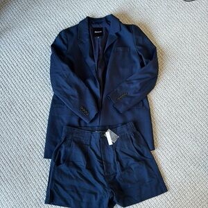 Madewell Navy Blazer Size M and NWT Shorts Size 6